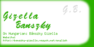 gizella banszky business card